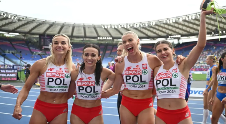 Sztafeta kobiet 4x400m reprezentacja w Rzymie. Fot. PAP/Adam Warżawa