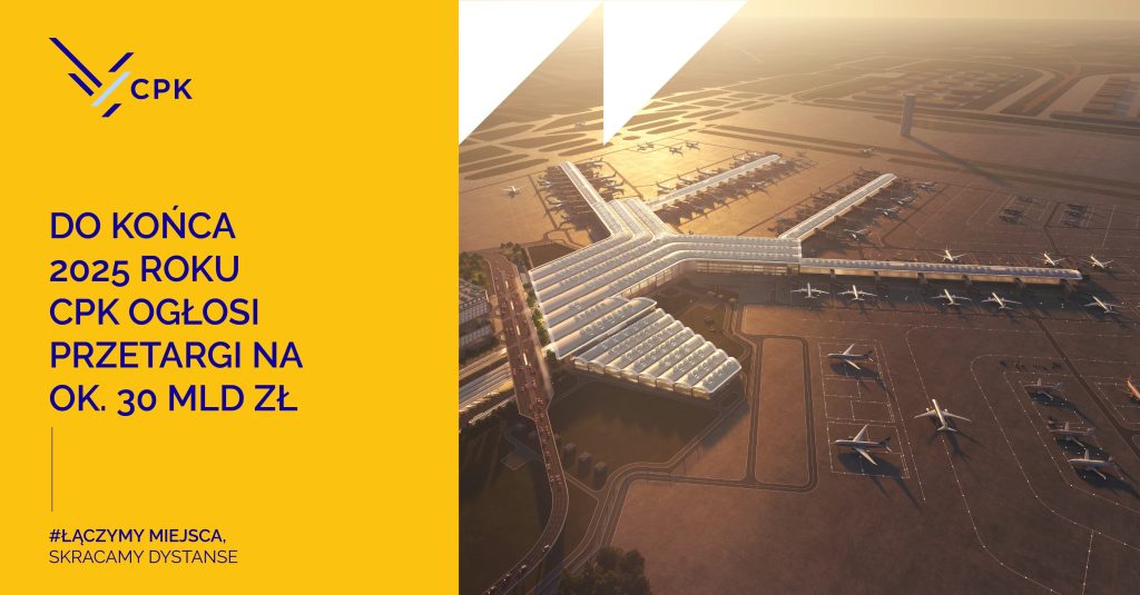 CPK do końca 2025 r. ogłosi przetargi na ok. 30 mld zł