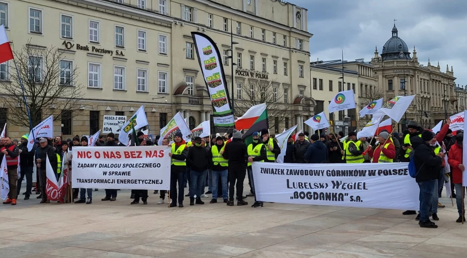 Demonstracja w obronie Lubelskiego Węgla Bogdanka