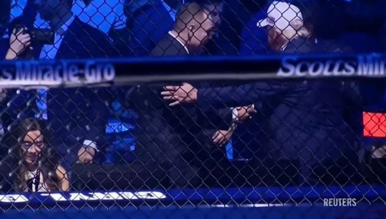 Karol Nawrocki rozmawiał z Donaldem Trumpem na gali UFC